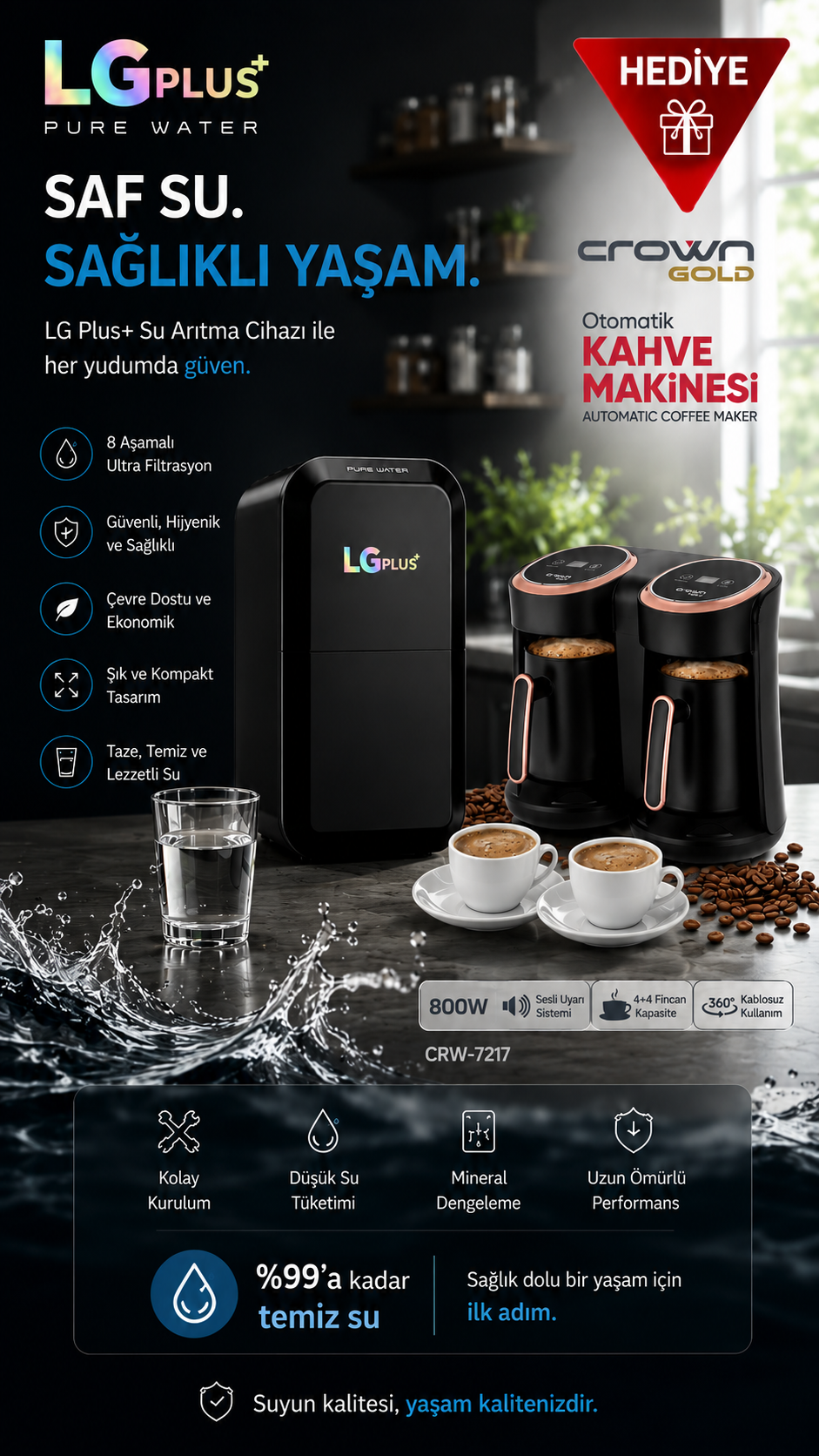 LG PLUS veya SUUNY  Su Arıtma Cihazı